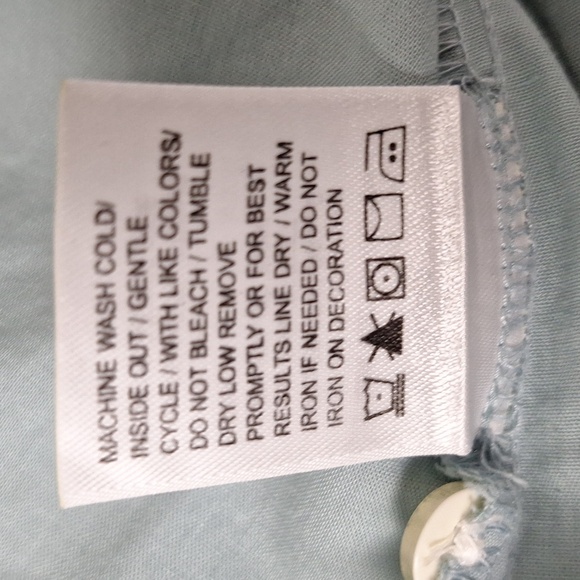 Cruel Denim Blue Cowgirl Rodeo Embroidered Long Sleeve Button Down Shirt Size M - Picture 12 of 15